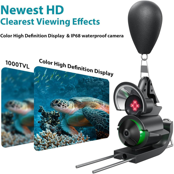 Fourq Underwater Fishing Camera, Fishing Camera with Infrared Night Vision Light, Portable Fish Finder with 100ft Cable, 5 Inch LCD and Upgraded HD Lens for Ice Lake Boat Kayak Fishing - Just Closeouts Canada Inc.