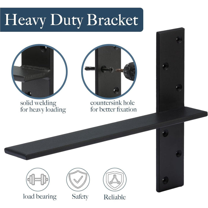 Free Hanging Countertop Support Bracket 18"Lx2 1/2"W Hidden Floating Wall Bracket 3/8" Thick Heavy Duty Granite Countertop Bracket Hidden Shelf Bracket for Floating Wall Bars,Wall Bench Seats,Vanities - Just Closeouts Canada Inc.