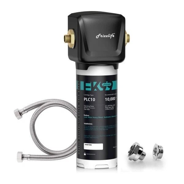 Frizzlife FK99 Under Sink Water Filter System, NSF/ANSI 53&42 Certified, Remove 99.99% Chlorine, Lead, Bad Taste&Odor, High Capacity, Direct Connect, 0.5 Micron, Under Counter Drinking Water Filter - Just Closeouts Canada Inc.