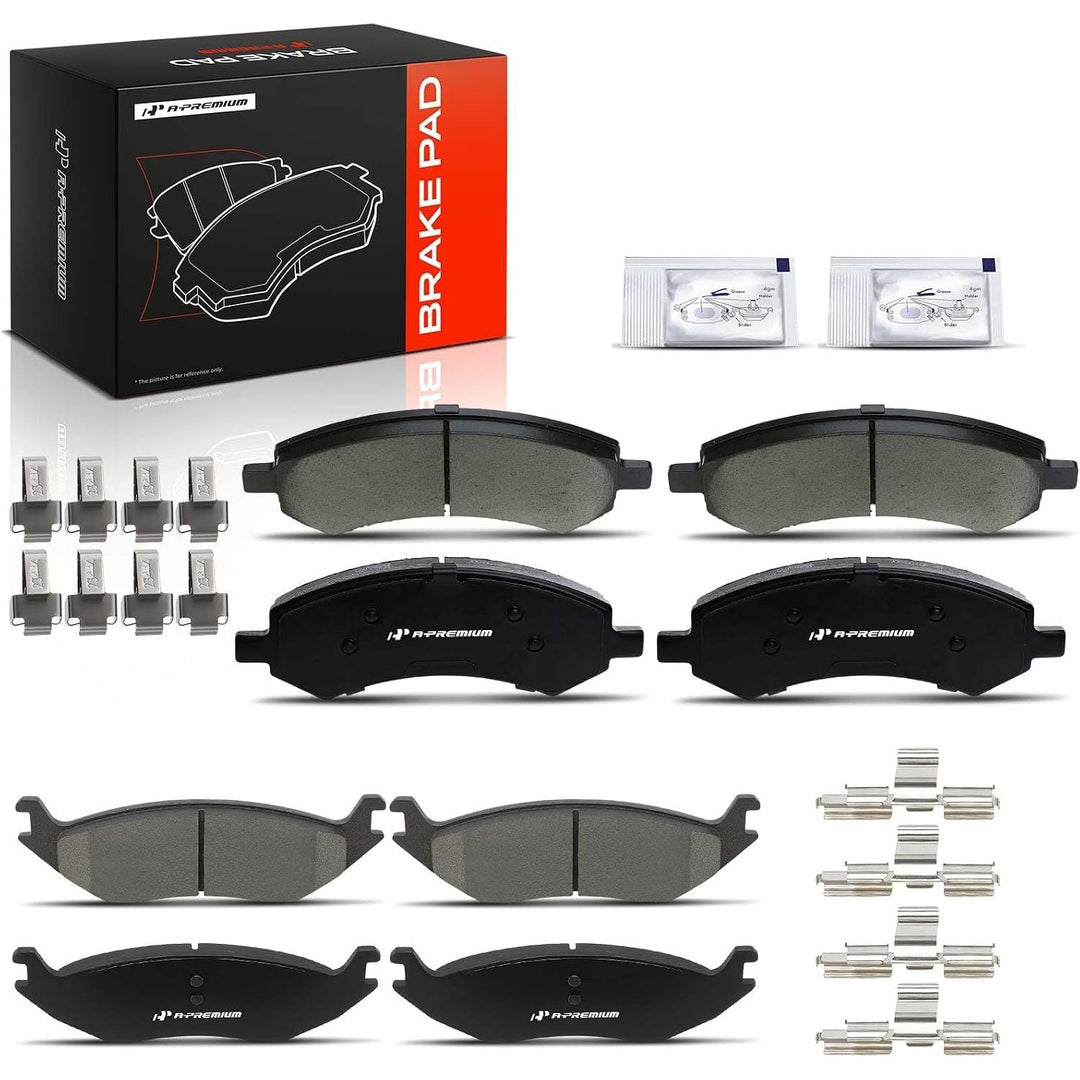 Front and Rear Ceramic Disc Brake Pads, 8-Piece Set - Just Closeouts Canada Inc.