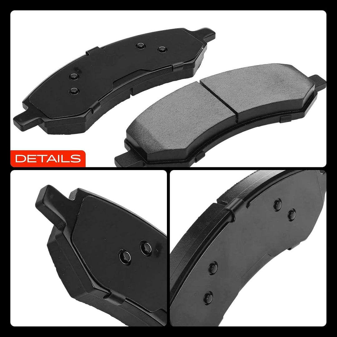 Front and Rear Ceramic Disc Brake Pads, 8-Piece Set - Just Closeouts Canada Inc.