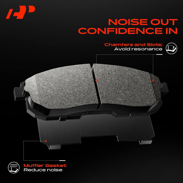 Front Ceramic Brake Pad Set for Chrysler, Dodge, Mitsubishi & Ram - Just Closeouts Canada Inc.