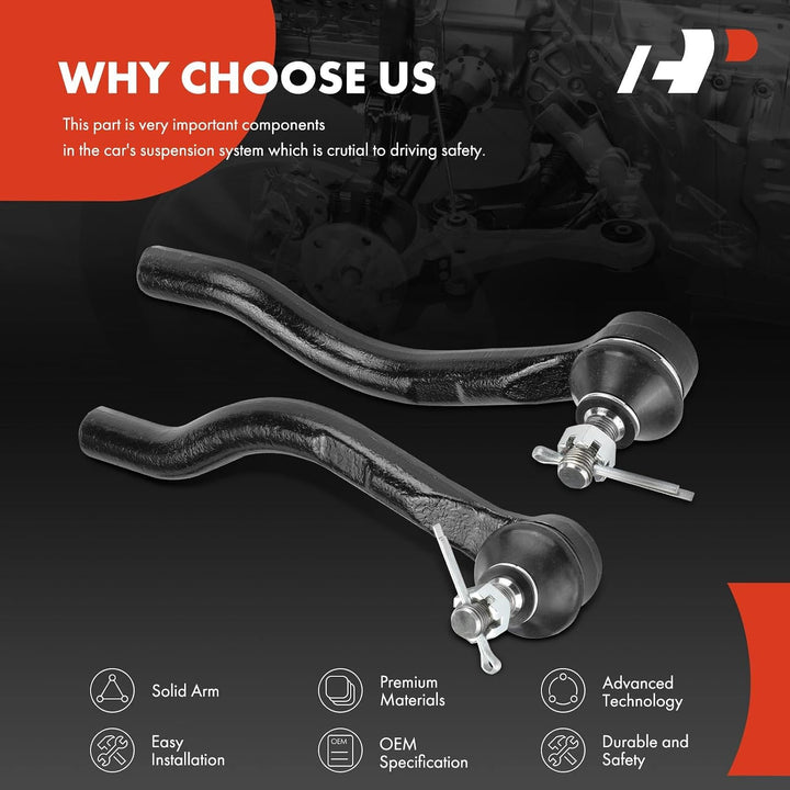 Front Outer Tie Rod Ends for Honda Civic 2016–2021 and Insight 2019–2022, Pair - Just Closeouts Canada Inc.