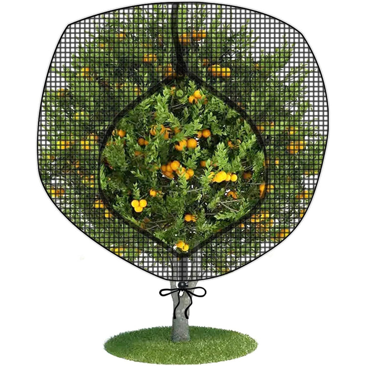 Fruit Tree Netting Covers with Zipper to Protect from Squirrels and Birds Large Netting for Fruit Trees Net Protection, White, 8' x 8', 1 Pack, Black - Just Closeouts Canada Inc.