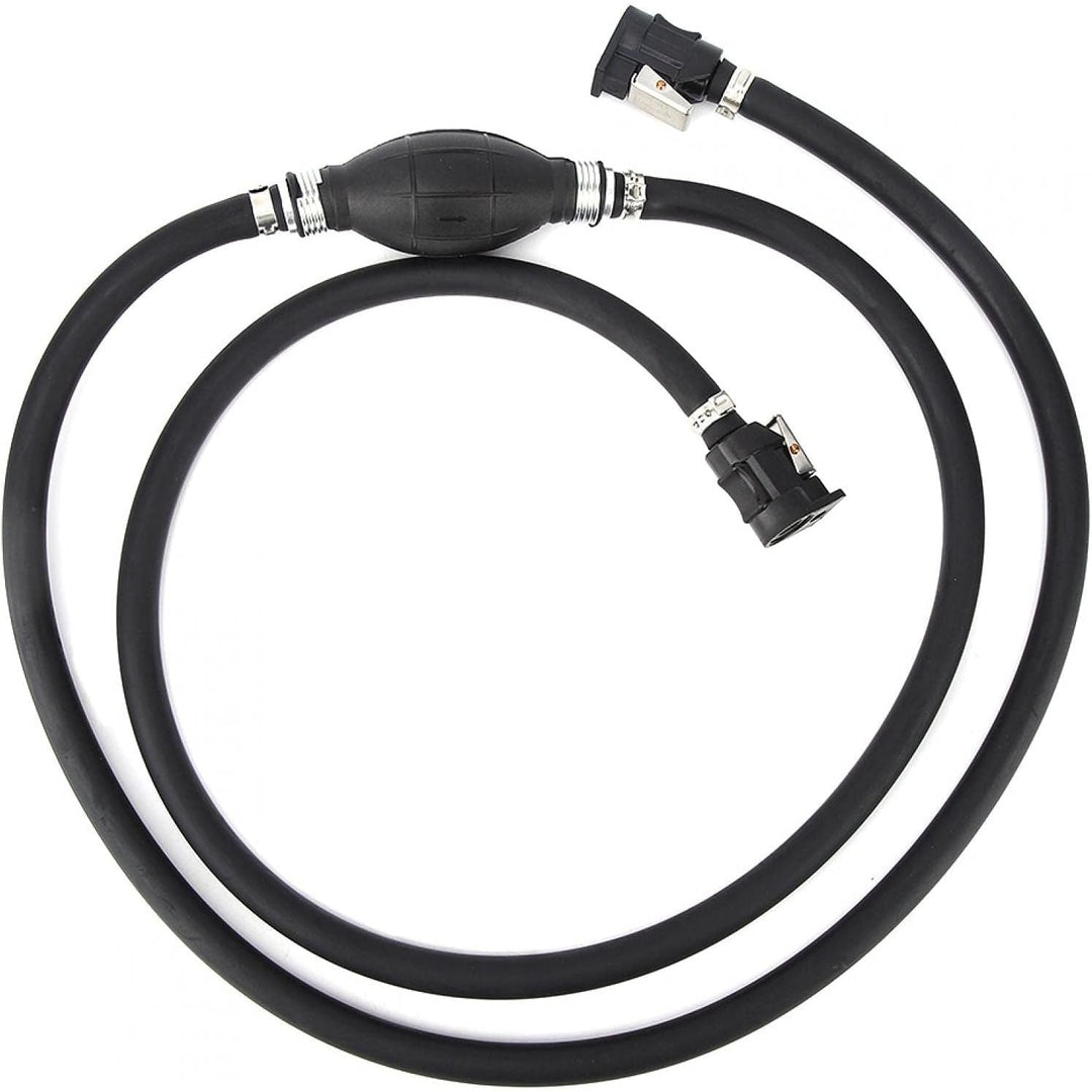 Fuel Gas Line Assembly, 3/8in Boat Motor Fuel Gas Line Hose with Primer Bulb Connector for OMC Johnson Evinrude,Yamaha, Boat, RV, Caravan, Marine, Tractor - Just Closeouts Canada Inc.