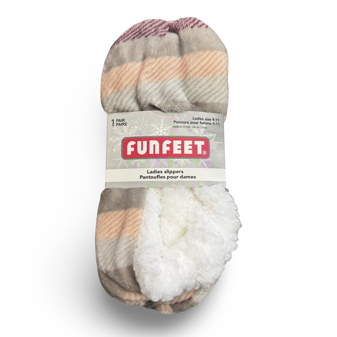 Funfeet Ladies Slippers, Size 9 - 11, 1 Pair - Just Closeouts Canada Inc.629284122651