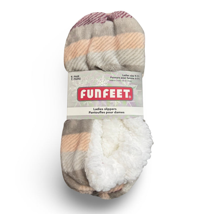 Funfeet Ladies Slippers, Size 9 - 11, 1 Pair - Just Closeouts Canada Inc.629284122651