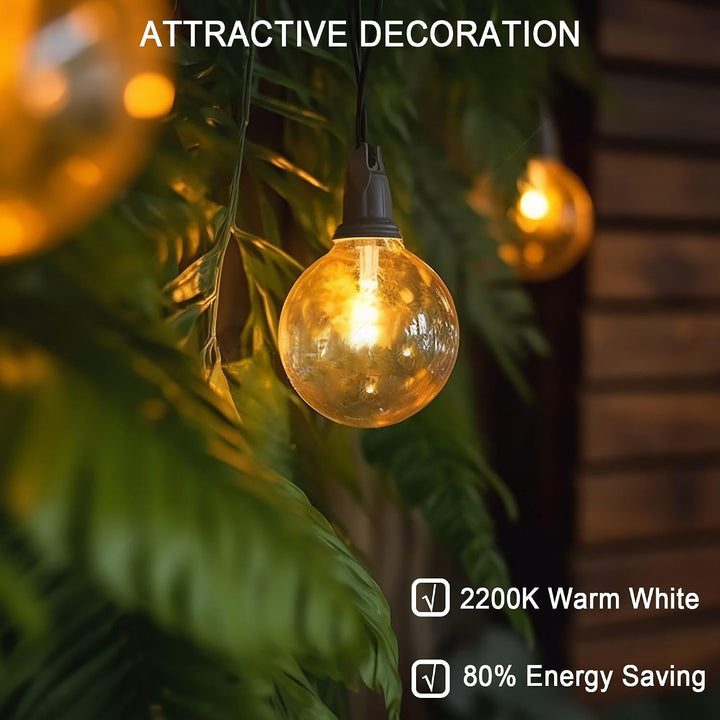 G40 Replacement Globe Bulbs E12 Screw Base Shatterproof 1W String Light Bulbs 120V Dimmable Light Bulbs 2200K 1.5 Inch Replacement Bulbs for Globe Lights, Indoor & Outdoor (50pack, Warm White) - Just Closeouts Canada Inc.X004AOZM29