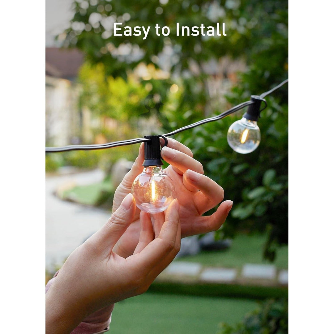 G40 Replacement LED Light Bulbs, 25 Pack Clear Globe Bulb fits E12 C7 Candelabra Screw Base Sockets, 1.5 Inch Dimmable Edison Light Bulbs for Indoor Outdoor Patio Decor, Warm White - Just Closeouts Canada Inc.