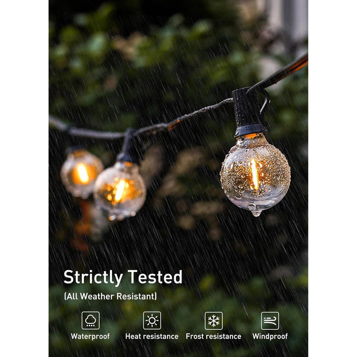 G40 Replacement LED Light Bulbs, 25 Pack Clear Globe Bulb fits E12 C7 Candelabra Screw Base Sockets, 1.5 Inch Dimmable Edison Light Bulbs for Indoor Outdoor Patio Decor, Warm White - Just Closeouts Canada Inc.
