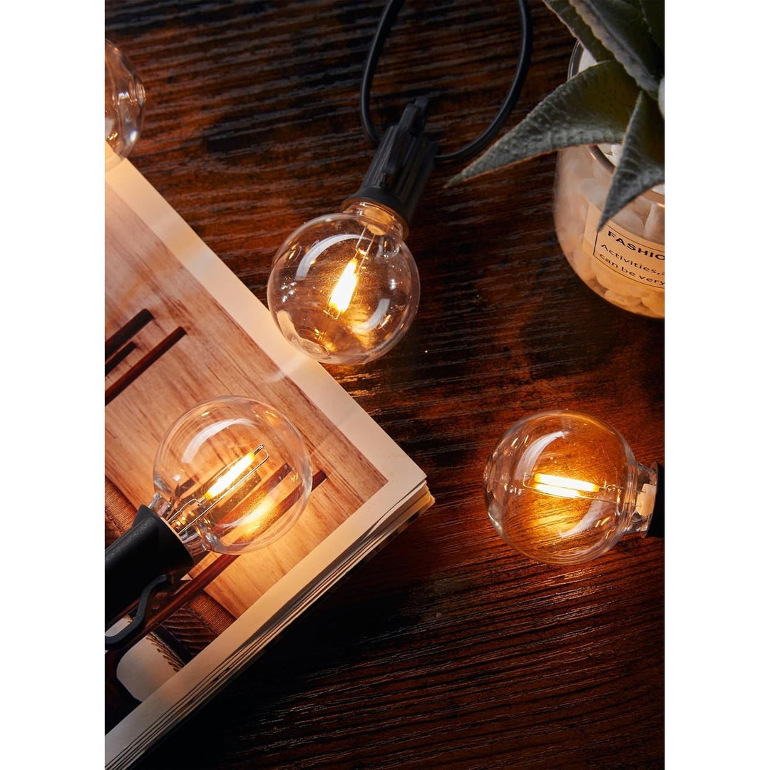 G40 Replacement LED Light Bulbs, 25 Pack Clear Globe Bulb fits E12 C7 Candelabra Screw Base Sockets, 1.5 Inch Dimmable Edison Light Bulbs for Indoor Outdoor Patio Decor, Warm White - Just Closeouts Canada Inc.