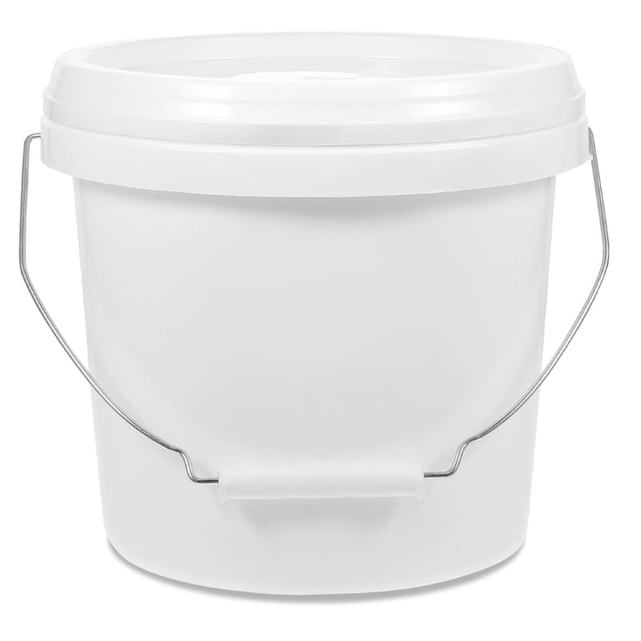 Gadpiparty 1 Gallon Plastic Paint Bucket 4L Paint Can with Lid and Handle Paint Pails Ice Cream Food Water Containers - Just Closeouts Canada Inc.
