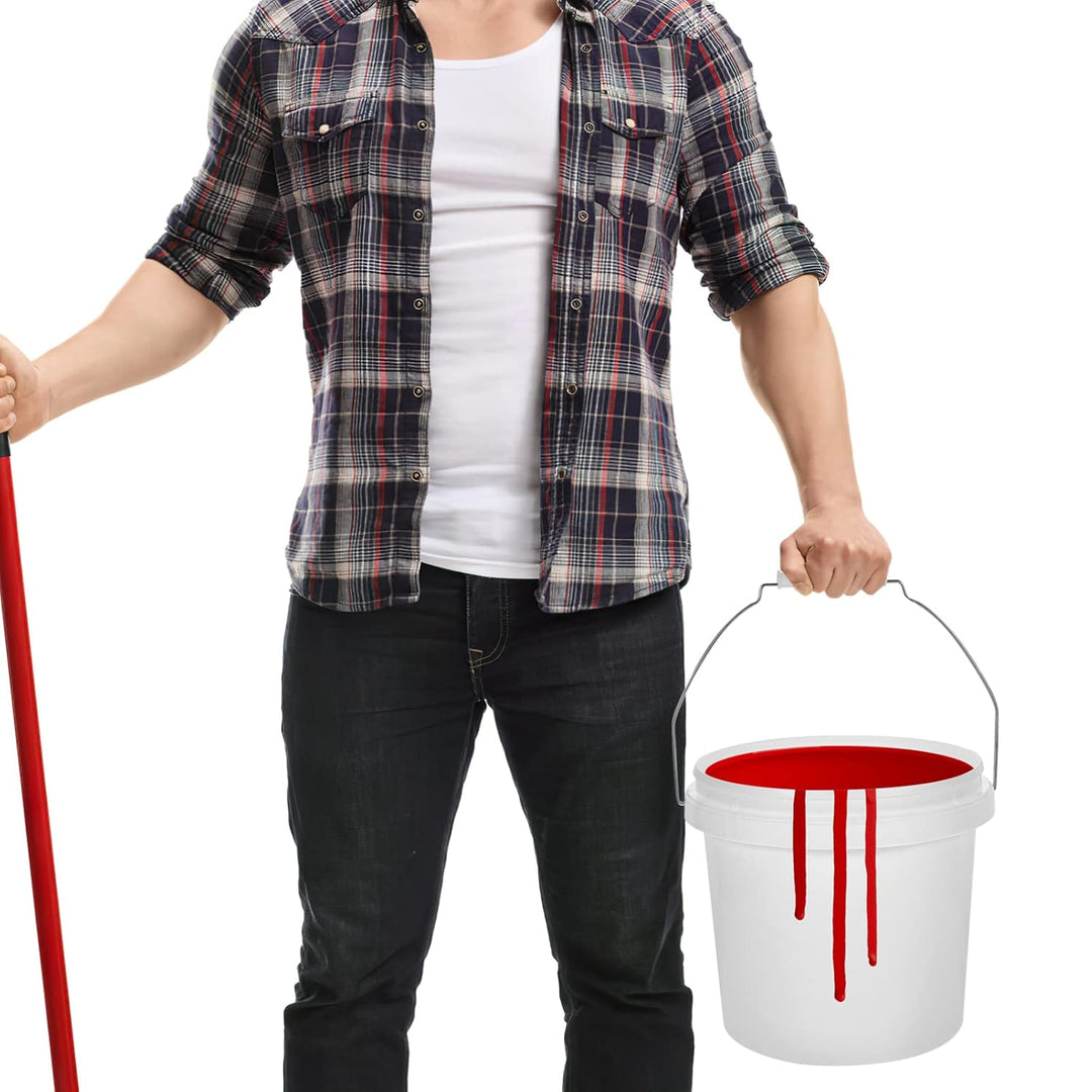 Gadpiparty 1 Gallon Plastic Paint Bucket 4L Paint Can with Lid and Handle Paint Pails Ice Cream Food Water Containers - Just Closeouts Canada Inc.