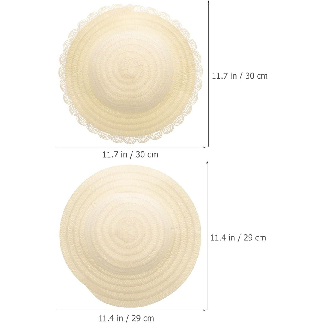 Gadpiparty 8Pcs DIY Straw Hats for Kids Creative Painting Sun Hats White Blank Straw Hat for Easter Birthday Beach Tea Party - Just Closeouts Canada Inc.