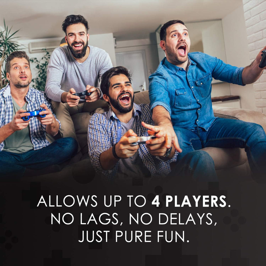 Gamecube Controller Adapter Compatible with Nintendo Wii U, PC USB and Nintendo Switch Controllers - 4 Port Black by EVORETRO - Just Closeouts Canada Inc.