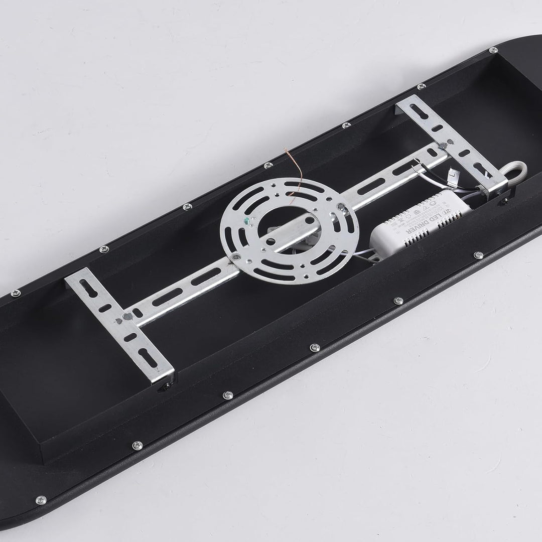 Ganeed Modern Linear Ceiling Lights,36W LED Ceiling Lamp, High Brightness Long Ceiling Light,27.6 Inch Ultra Thin Low Profile Light Fixture for Bedroom Kitchen Closet Hallway,Black/Cool White 6500K - Just Closeouts Canada Inc.