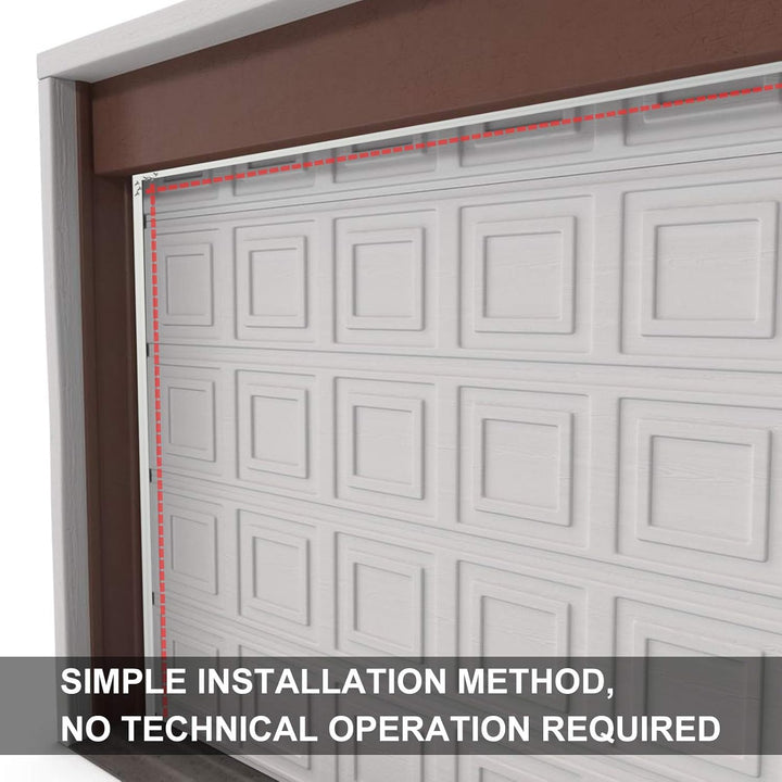 Garage Door Top and Sides Seal 32.8 Feet Weatherproofing Universal Rubber Weather Sealing Strip Professional Included Nails, White - Just Closeouts Canada Inc.