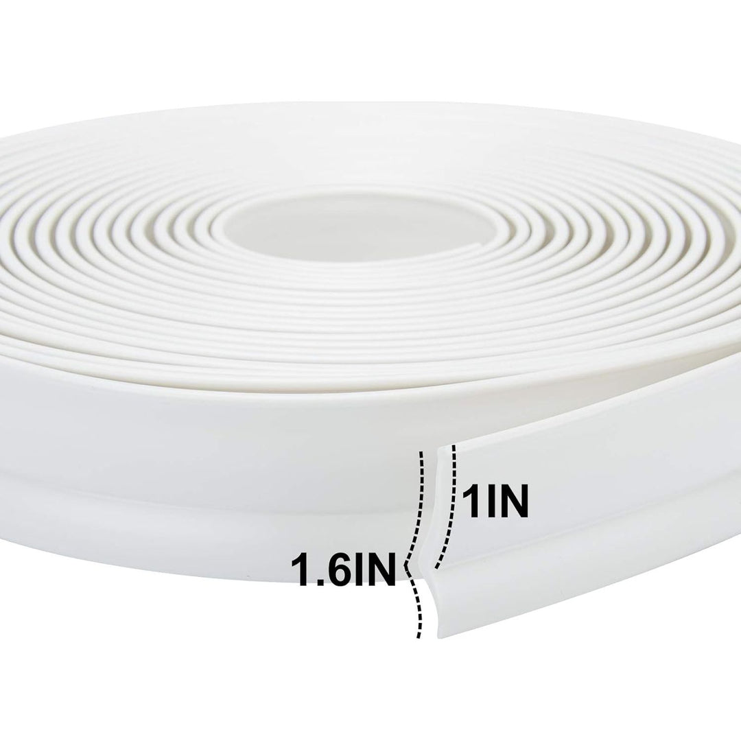 Garage Door Top and Sides Seal 32.8 Feet Weatherproofing Universal Rubber Weather Sealing Strip Professional Included Nails, White - Just Closeouts Canada Inc.