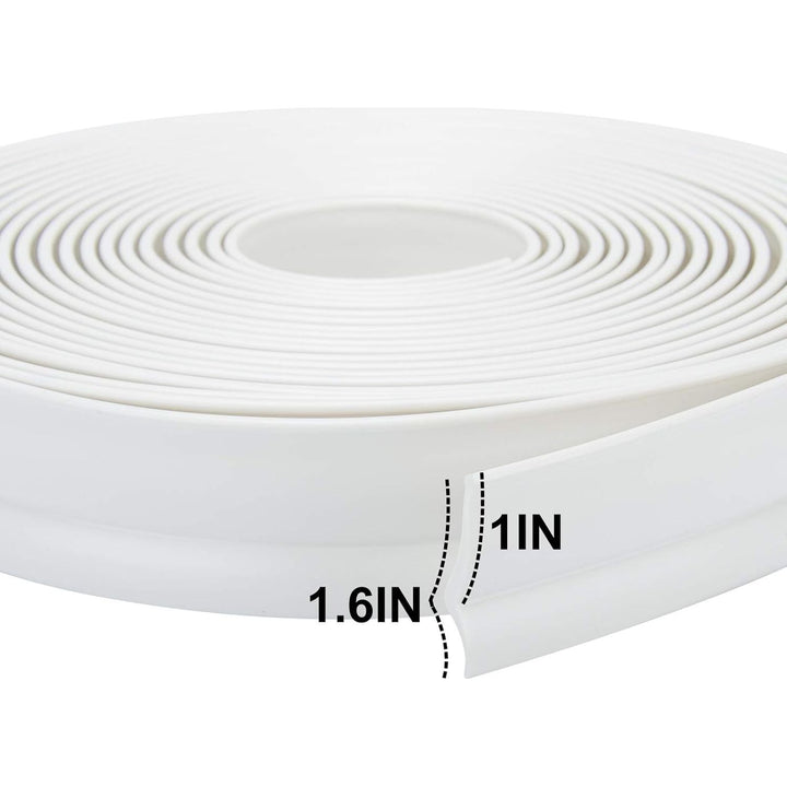 Garage Door Top and Sides Seal 32.8 Feet Weatherproofing Universal Rubber Weather Sealing Strip Professional Included Nails, White - Just Closeouts Canada Inc.