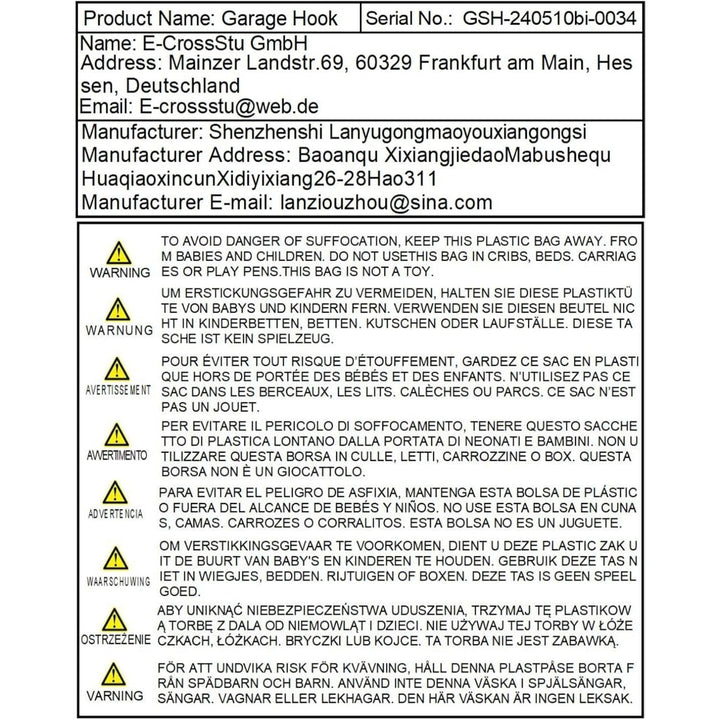 Garage Storage Heavy Duty Utility Hooks, 12 Inch Wall Mount Storage Hanger Organizer for Hanging Tool, Chairs, Hoses, Ladder, Bulk Items, Ropes, Bike - Just Closeouts Canada Inc.