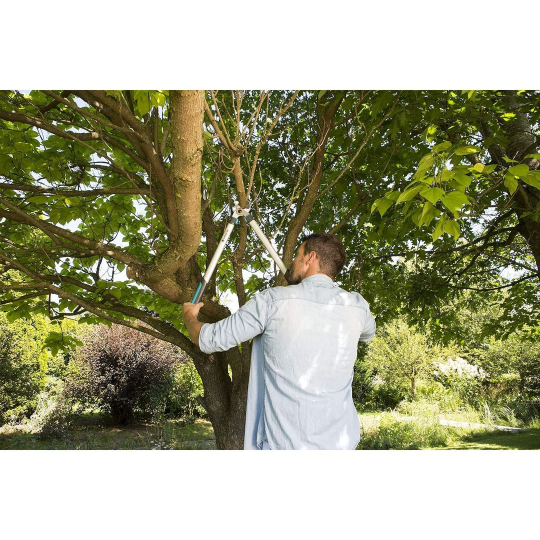 Gardena EasyCut 680 A Pruning Lopper, Anvil Pruning Lopper for Cutting Hard, Dry Wood, Non-Stick Coating, ErgoTec Handle (12004-20), Black, Silver, Turquoise - Just Closeouts Canada Inc.