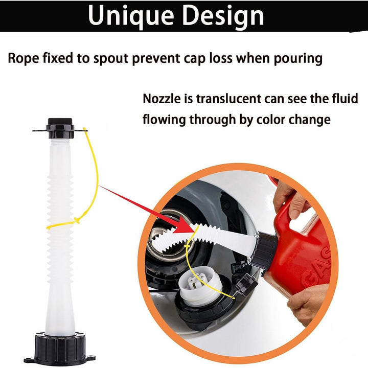 Gas Can Spout Replacement Flexible Fuel Nozzle with Gasket Vent Cap for Most of Gas Can Cotainer 1 2 5 Gallon - Just Closeouts Canada Inc.X004PKPLG5
