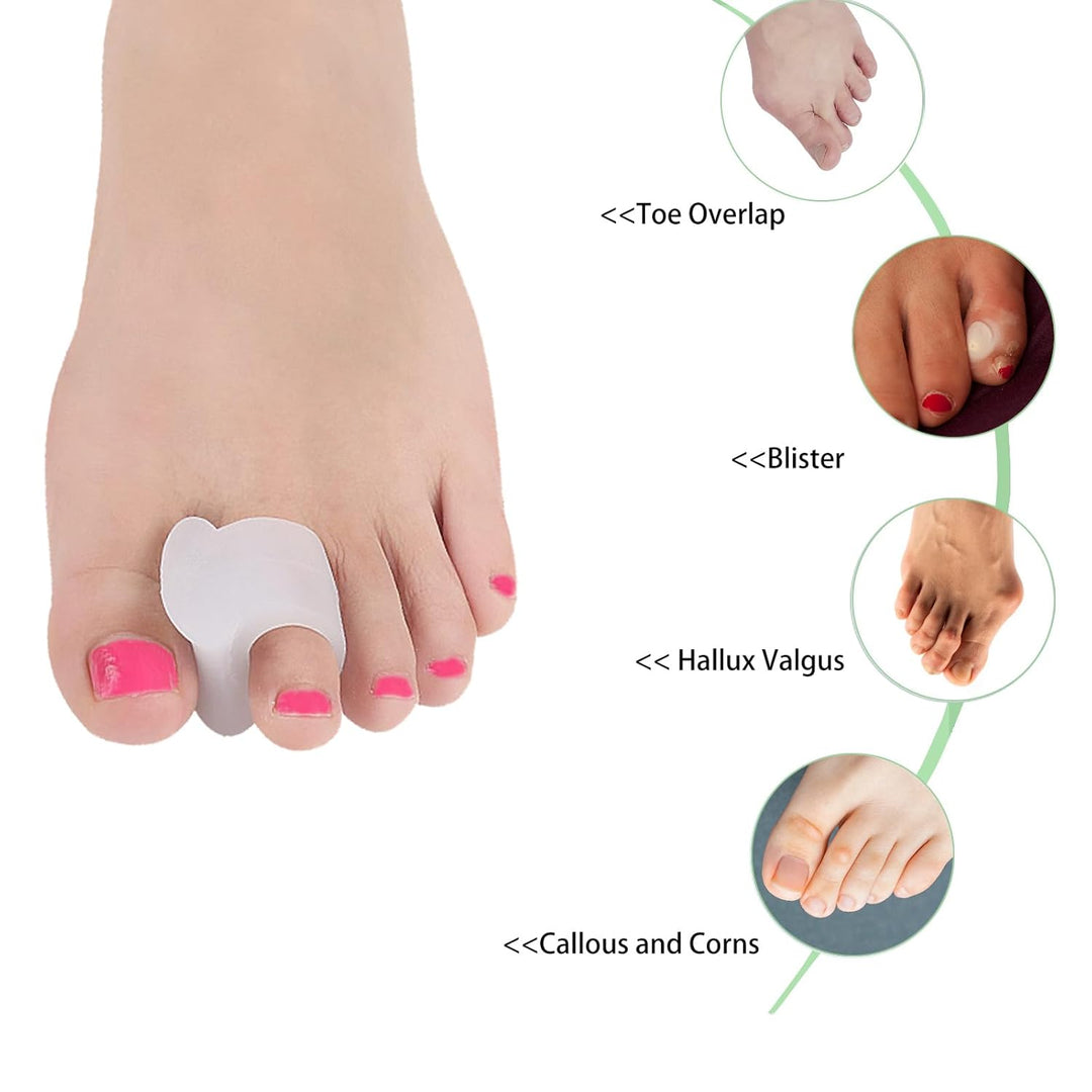 Gel Toe Spacers 12pcs, Toe Separators for Men and Women, Toe Straightener Toe Spreaders Correct Bunion Hammer toe Overlapping Toes - Just Closeouts Canada Inc.