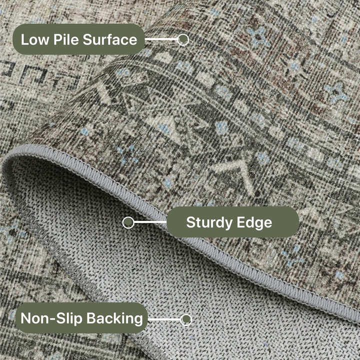 GENIMO Runner Rug 2x7, Machine Washable Hallway Runner Rugs, Non Slip Low Pile Carpet Runner for Living Room, Entryway, Bedroom, Kitchen and Hall,Passage - Just Closeouts Canada Inc.