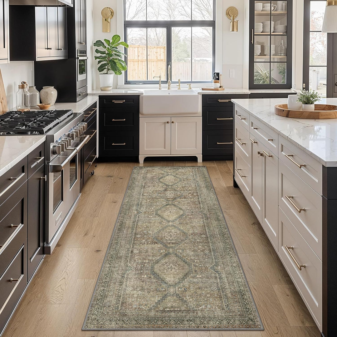 GENIMO Runner Rug 2x7, Machine Washable Hallway Runner Rugs, Non Slip Low Pile Carpet Runner for Living Room, Entryway, Bedroom, Kitchen and Hall,Passage - Just Closeouts Canada Inc.