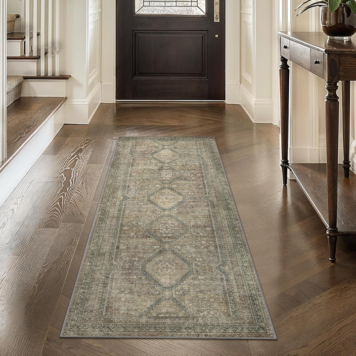GENIMO Runner Rug 2x7, Machine Washable Hallway Runner Rugs, Non Slip Low Pile Carpet Runner for Living Room, Entryway, Bedroom, Kitchen and Hall,Passage - Just Closeouts Canada Inc.