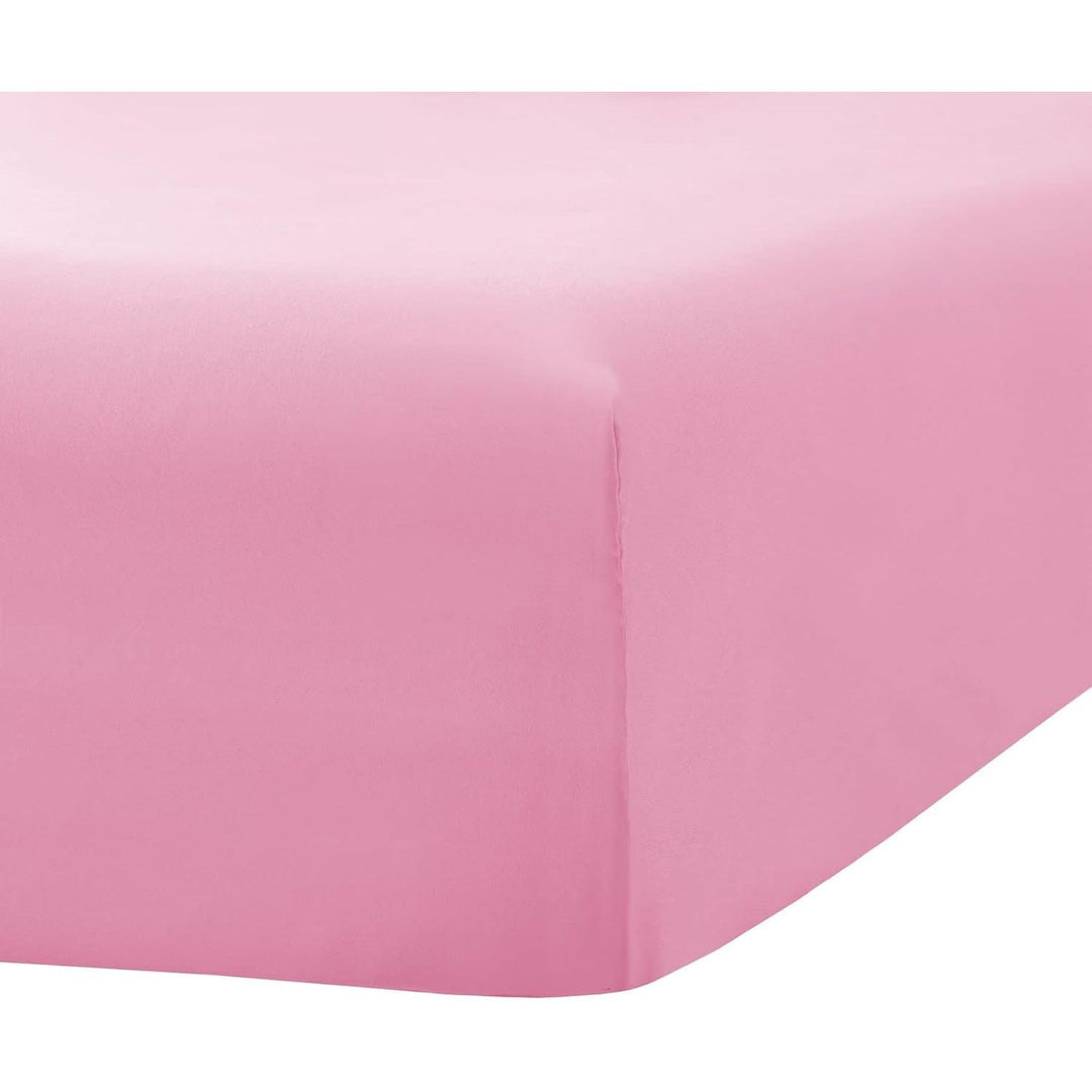Ghooss King Size Fitted Sheet - Single Fitted Deep Pocket Sheet up to 14 Inch - Wrinkle - Fade - Stain Resistant - 1 Pack(Pink,King) - Just Closeouts Canada Inc.