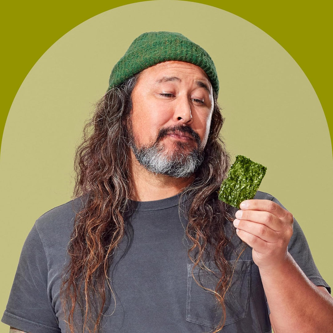 gimMe Organic Roasted Seaweed Snacks 30g Multipack - Extra Virgin Olive Oil - Healthy On - The - Go Snack for Kids & Adults - Keto, Vegan, Gluten Free - 6 x 5g - Just Closeouts Canada Inc.