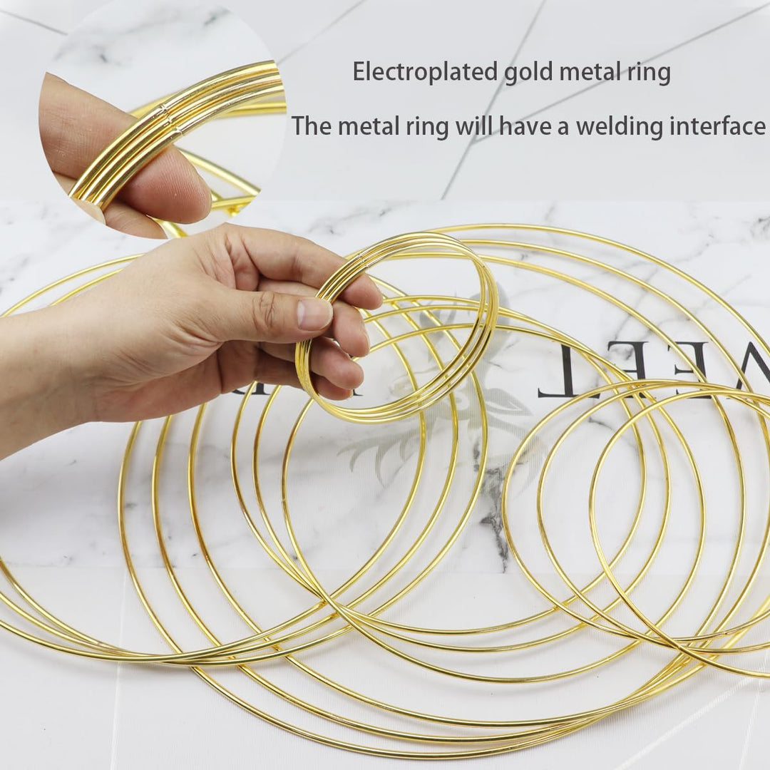 Ginojex 15pcs metal hoops gold - Just Closeouts Canada Inc.