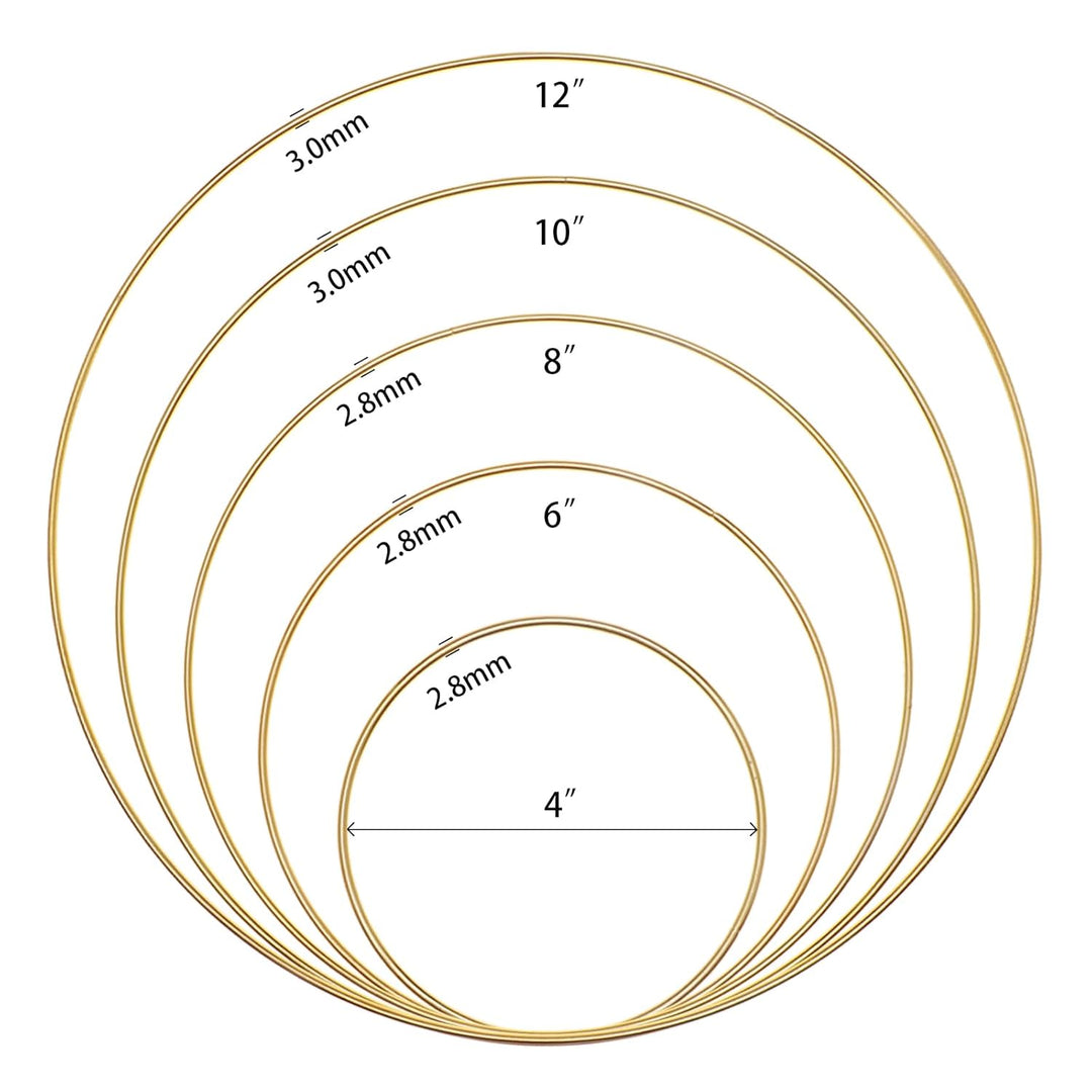Ginojex 15pcs metal hoops gold - Just Closeouts Canada Inc.