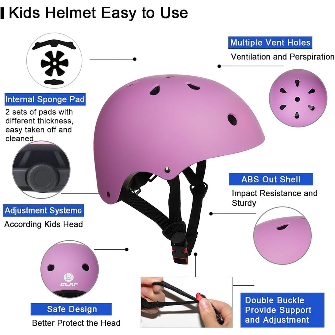 Glaf Baby Bike Helmet Toddler Kids Helmets for 1+ Years Old Infant Girls Boys Multi - Sport Helmet for Cycling Bicycle Skateboard Adjustable and Lightweight 2 Sizes - XS Purple - Just Closeouts Canada Inc.
