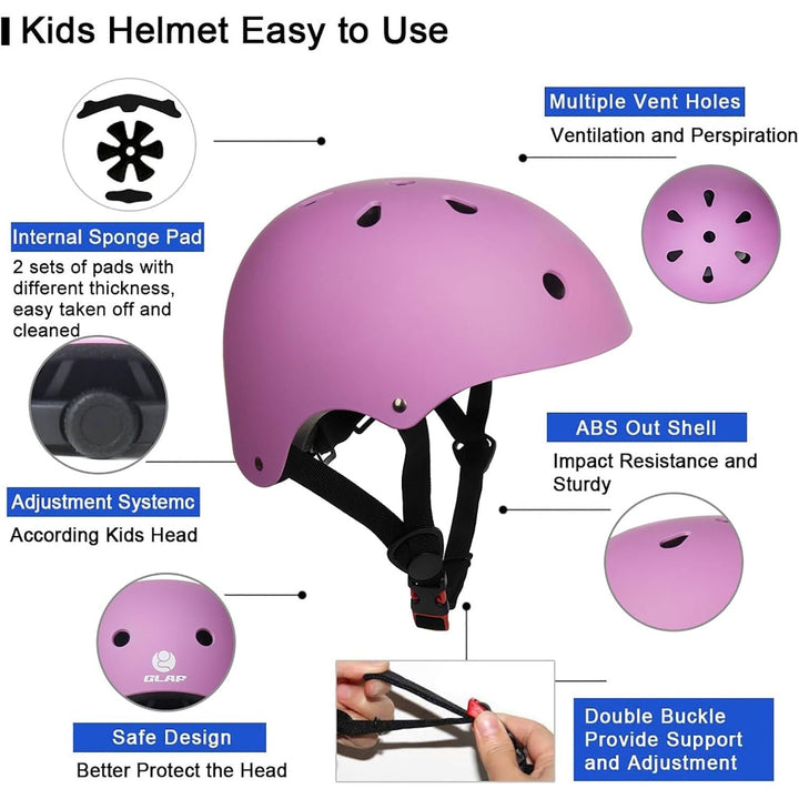 Glaf Baby Bike Helmet Toddler Kids Helmets for 1+ Years Old Infant Girls Boys Multi - Sport Helmet for Cycling Bicycle Skateboard Adjustable and Lightweight 2 Sizes - XS Purple - Just Closeouts Canada Inc.