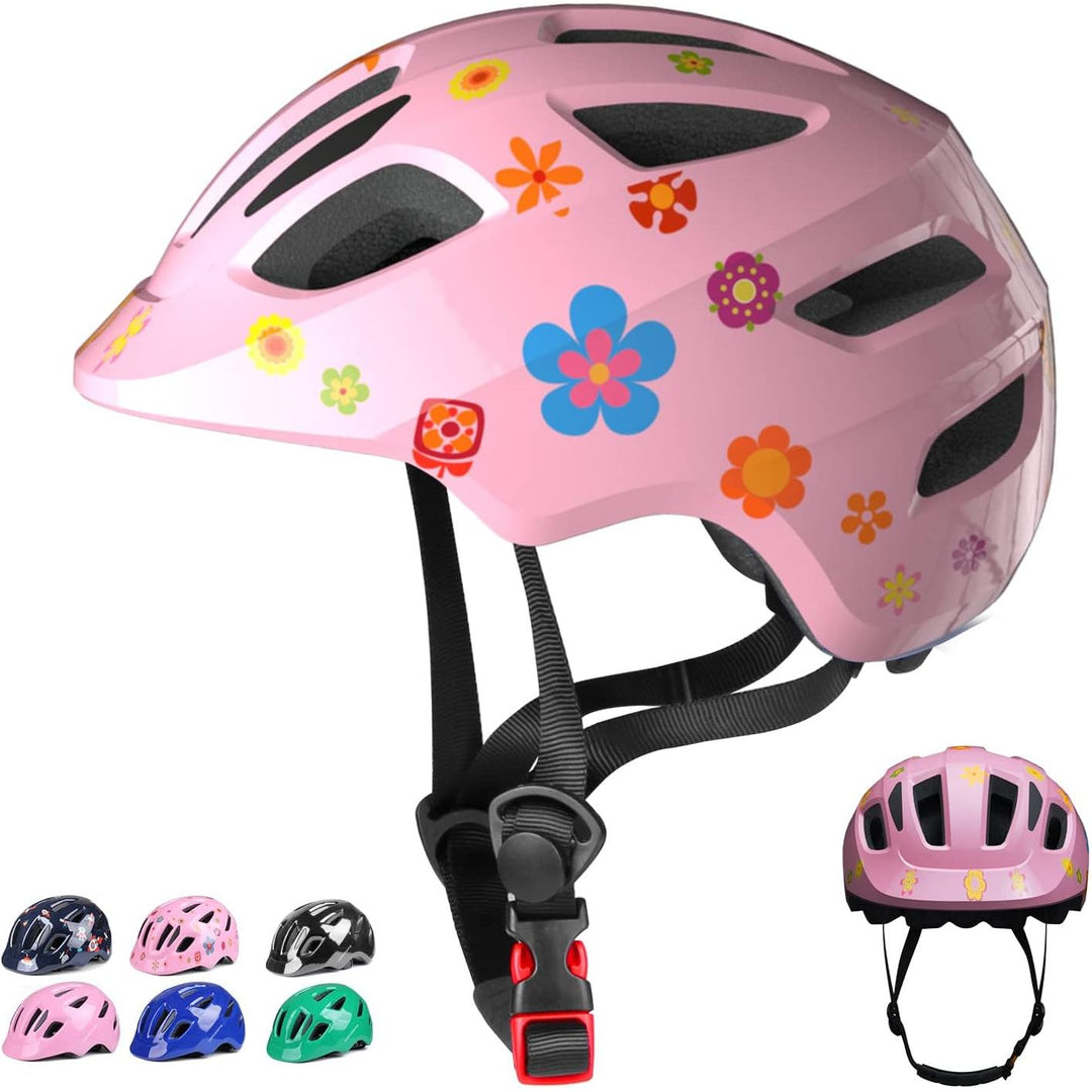 GLAF Toddler Helmet Kids Bike Helmet Infant Helmet for Girls Boys Youth Helmet Ventilation Baby Adjustable Helmet Skateboard Helmet for 12 Months and Older - Flower - Just Closeouts Canada Inc.