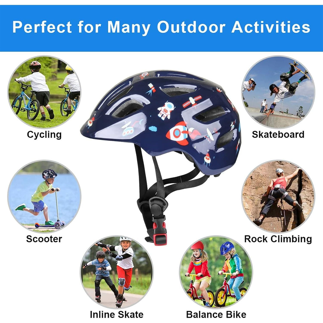 GLAF Toddler Helmet Kids Bike Helmet Infant Helmet for Girls Boys Youth Helmet Ventilation Baby Adjustable Helmet Skateboard Helmet for 12 Months and Older - XS AstroBlue - Just Closeouts Canada Inc.