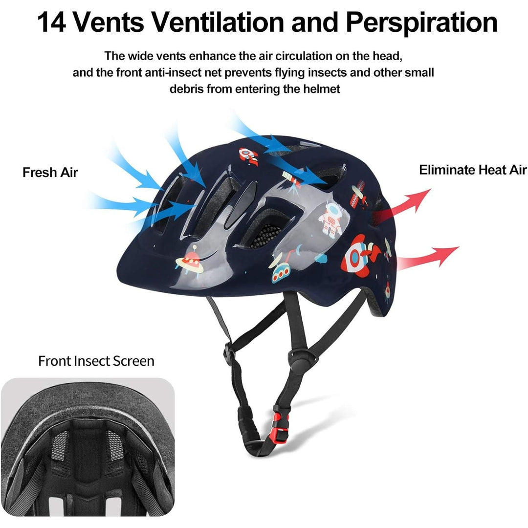 GLAF Toddler Helmet Kids Bike Helmet Infant Helmet for Girls Boys Youth Helmet Ventilation Baby Adjustable Helmet Skateboard Helmet for 12 Months and Older - XS AstroBlue - Just Closeouts Canada Inc.