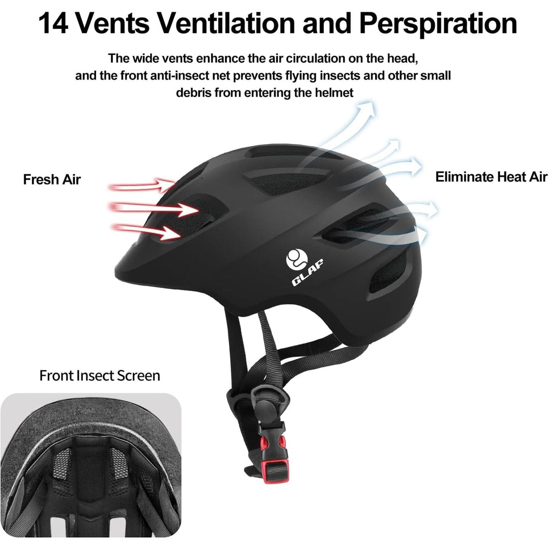 GLAF Toddler Helmet Kids Bike Helmet Infant Helmet for Girls Boys Youth Helmet Ventilation Baby Adjustable Helmet Skateboard Helmet for 12 Months and Older - XS BLACK - Just Closeouts Canada Inc.
