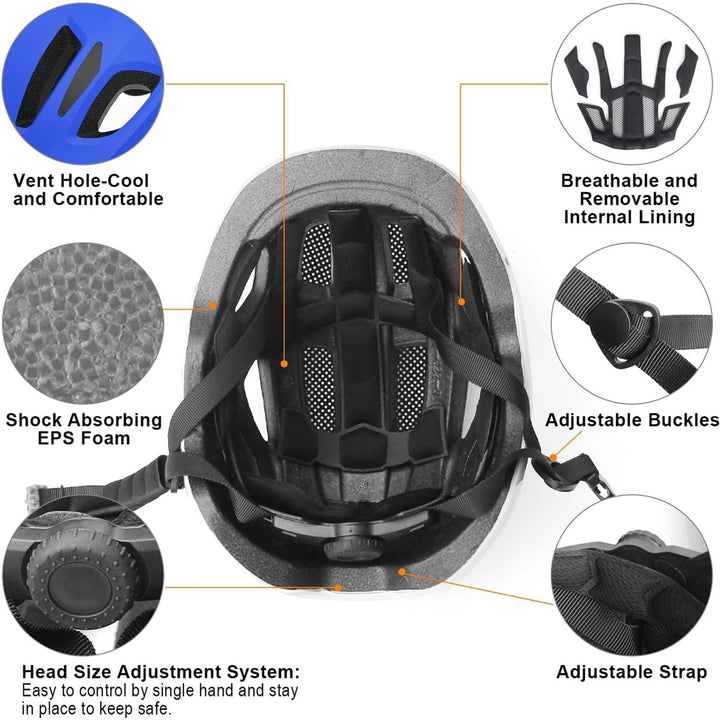 GLAF Toddler Helmet Kids Bike Helmet Infant Helmet for Girls Boys Youth Helmet Ventilation Baby Adjustable Helmet Skateboard Helmet for 12 Months and Older - XS Blue - Just Closeouts Canada Inc.