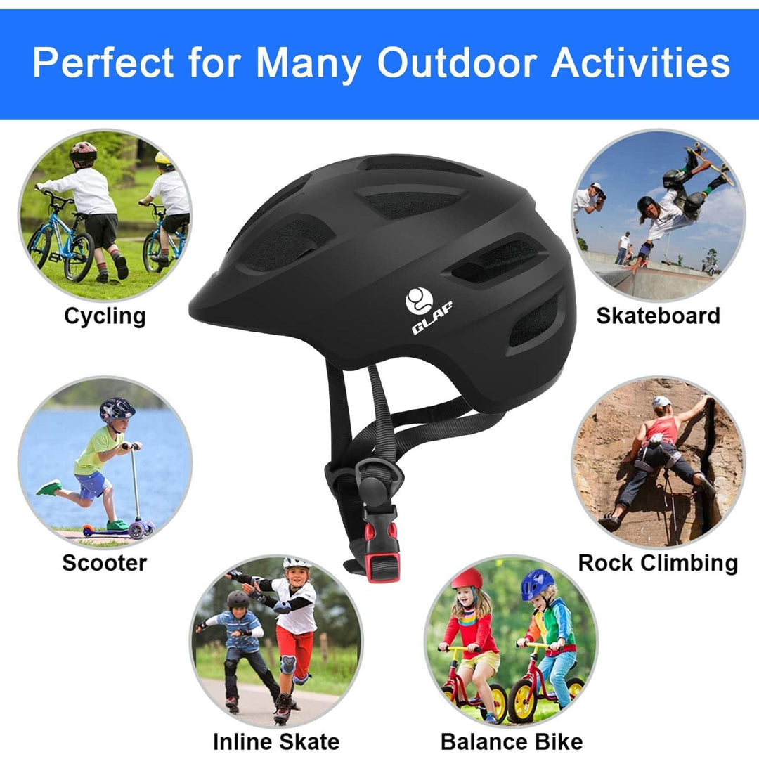 GLAF Toddler Helmet Kids Bike Helmet Infant Helmet for Girls Boys Youth Helmet Ventilation Baby Adjustable Helmet Skateboard Helmet for 12 Months and Older - XS BLACK - Just Closeouts Canada Inc.