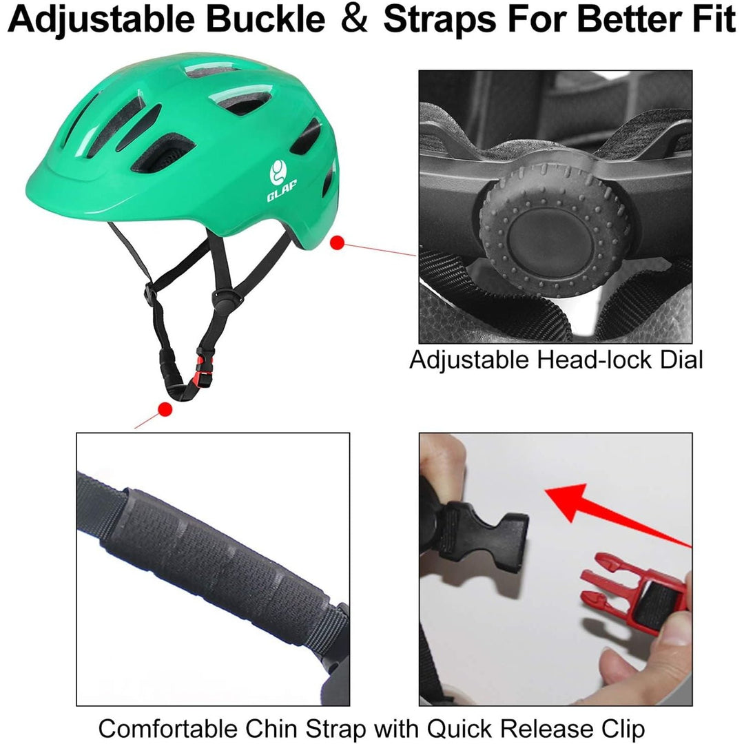 GLAF Toddler Helmet Kids Bike Helmet Infant Helmet for Girls Boys Youth Helmet Ventilation Baby Adjustable Helmet Skateboard Helmet for 12 Months and Older - XS Green - Just Closeouts Canada Inc.