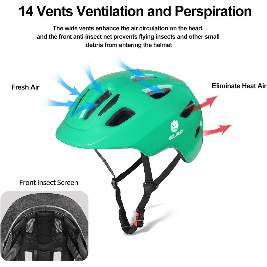 GLAF Toddler Helmet Kids Bike Helmet Infant Helmet for Girls Boys Youth Helmet Ventilation Baby Adjustable Helmet Skateboard Helmet for 12 Months and Older - XS Green - Just Closeouts Canada Inc.