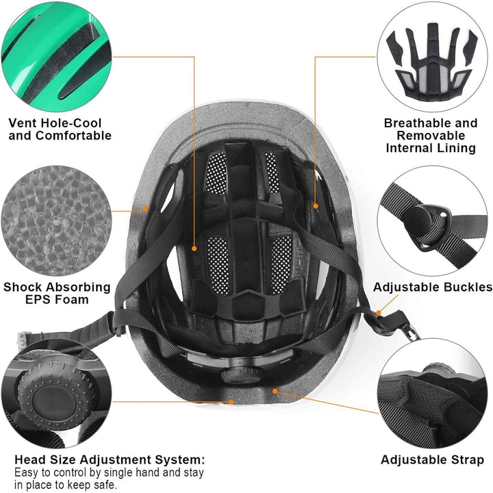 GLAF Toddler Helmet Kids Bike Helmet Infant Helmet for Girls Boys Youth Helmet Ventilation Baby Adjustable Helmet Skateboard Helmet for 12 Months and Older - XS Green - Just Closeouts Canada Inc.