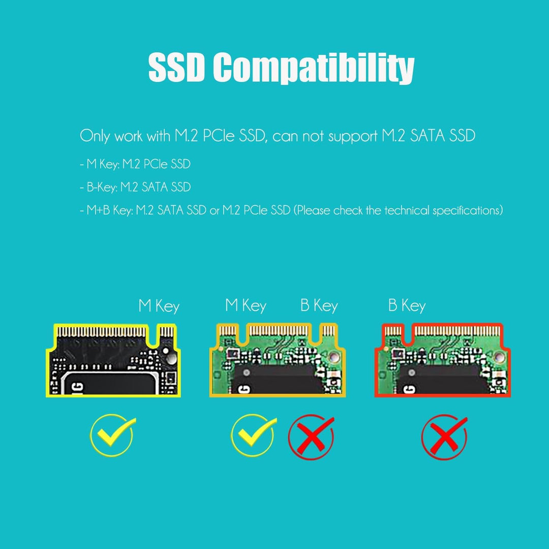 GLOTRENDS PA09 - X1 M.2 NVMe to PCIe X1 Adapter for 2230/2242/2260/2280 M.2 NVMe SSD, PCIe X1 Installation - Just Closeouts Canada Inc.