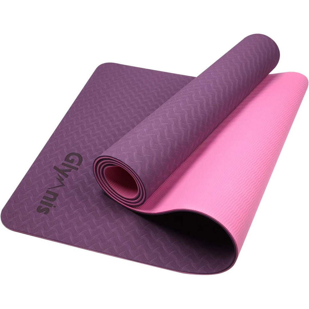 Glymnis Yoga Mat Exercise Mat Thick Non Slip Pilates Mat, Anti Tear Durable for Fitness Workouts Gym with Carrying Strap for Women Men - Just Closeouts Canada Inc.