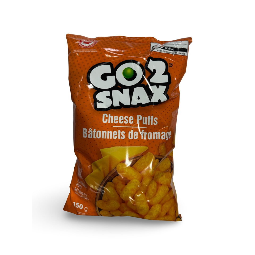 Go 2 Snax Cheese Puffs, 150g - Just Closeouts Canada Inc.