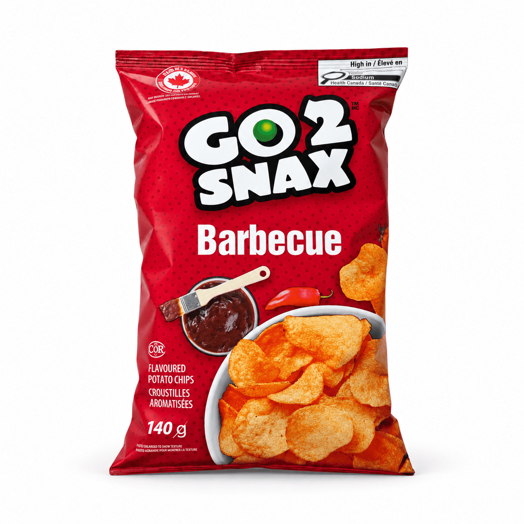 Go2Snax Bbq Potato Chips, 140g - Just Closeouts Canada Inc.057664008965