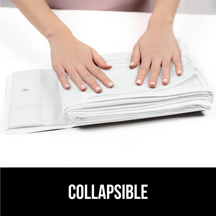 GORILLA GRIP Breathable Mesh Large 24 Pocket Shoe Organizer, 2 Pack, Holds Up to 40 Pounds, Sturdy Hooks, Space Saving, Over Door, Hangs on Closets for Shoes, Sneakers or Home Accessories, White - Just Closeouts Canada Inc.